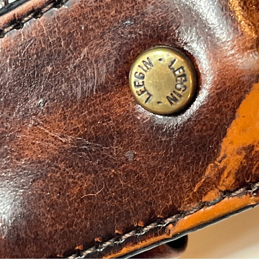 LEEGIN Vtg Men’s BIG TALL Brown Leather BELT 1.5” Wide REMOVABLE BUCKLE, 46-51” - Picture 16 of 16